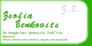 zsofia benkovits business card